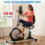 Propel FitnessOne HDA 75i Dual Action Recumbent Exercise Bike/Cycle with Back Support | 8-Level Magnetic Resistance | 5kg Flywheel | Adjustable Seat | LCD Display | 120kg Capacity - Image 2