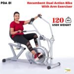 Propel FitnessOne PDA 81 Recumbent Exercise Bike/Cycle with Back Support for Home | Dual Motion Arms | 8-Level Magnetic Resistance | Adjustable Sliding Seat | LCD Display | 120kg Capacity - Image 2