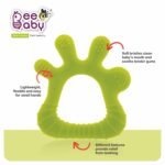 BeeBaby Finger Shape Soft Silicone Teether for 3+ Months with Storage Case, BPA Free Teething Toy for Babies with Textured Surface for Soothing Gums. 100% Food Grade (Finger - Green) - Image 4