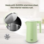 wipro ABS Elato BK211 Cool Touch Double Layer Electric Kettle, 1.7 Litres, Anti-Rust Shield, Super Fast Heating, 3X Protection-Overheating, Dry Boil & Auto Shut-Off,1200 Watts, 2 Years Warranty, Green - Image 5