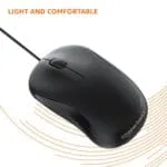 amazon basics Wired USB Mouse, 3-Button, 1000 DPI Optical Sensor, Plug & Play, for Windows/Mac - Image 7