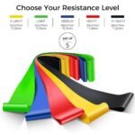 QUXIS Resistance Bands Set for Men and Women, Pack of 5 Different Levels Elastic Band for Home Gym Long Exercise Workout – Great Fitness Equipment for Training, Yoga – Free Carrying Bag - Image 4