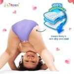 Liltoes Aio Baby Cloth Diapers 0 To 3 Years | Side Leakage Proof Washable Reusable Diaper For New Born Baby (Pack Of 4-No Inserts Included) - Image 3