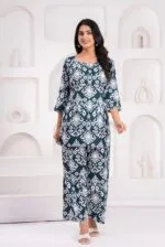 YAZIA Women Cotton Lounge Wear Set – Printed Top & Pyjama Co-Ord Set | Soft Breathable Fabric | Daily, Nightwear & Home Wear | Small to 3XL - Image 2