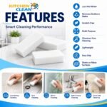 Kitchen Clean® Magic Eraser Sponge, Pack of 2 | Wall & Kitchen Stain Remover, Bathroom Tile Cleaner, Pencil Marks & Lime Scale Cleaner - Image 5