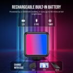 HIFFIN (VL49 RGB) 7W Portable Mini RGB LED Video Light with inbuild Battery & 360° HSI, 3000K-6000K, 8-Level Control, 9 Special FX Modes, Type-C Charging, 2hr Battery, for Photography & Videoshoots - Image 5