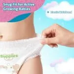 Amazon Brand - Supples Premium Baby Diaper Pants | 78 Baby Diapers | Small | 4-8 Kg | 12 Hrs Absorption | Cushiony Cotton Soft Fabric | Phthalates-Free | Triple Leak Guard - Image 8