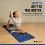 Boldfit Yoga Mat for Women & Men TPE Alignment 6mm thickness Non Slip Classic Pro Exercise Mat for Home Workout Pilates Floor Exercises Gymnastics Meditation with carry Bag & strap - Pro Blue - Image 5