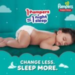 Pampers Happy Sleep Pant Style Baby Diapers, Medium (M), 48 Count, 1 Pampers = 1 Night Sleep, with Anti Rash Shield, 7-12 Kg Diapers - Image 3