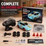 Storio Punto Mini RC Car 1:64 Scale, 2.4GHz Remote Control Car with Drift & Grip Modes, Dual Speed, LED Lights, 100m Range, Rechargeable RC Drift Car for Kids Boys Girls & Adults - Image 2