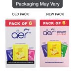 Godrej aer Power Pocket | Bathroom freshener – Assorted Pack of 6 | Lasts up to 30 days | Toilet freshener, 60g - Image 2