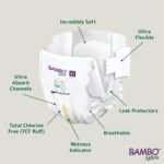 Bambo Nature Premium Baby Tape Diapers for Kids XXL Size (16+ Kgs), Super Absorbent, Breathable, Extra Soft, Dermatologically Tested, Hypoallergenic Toddler Nappies With Wetness Indicator, 20 Count - Image 3
