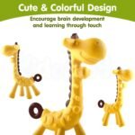 Kidology Giraffe Shaped Teether for Babies 6+ Months - BPA Free Silicone Teething Toys for Infants | Safe and Soft Chewable Toy | Freezer and Dishwasher Safe | Ideal Gift for Baby Girls & Boys - Image 6