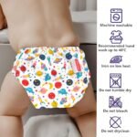 VParents Padded Underwear for Babies and Toddlers with 3 Layers of Cotton Padding Potty Training Pull Up & Diaper-Free Time Pack of 4 (1-2 years) Lion car Heart Galaxy - Image 4
