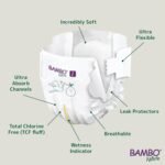 Bambo Nature Premium Baby Tape Diapers for New Born Baby XS Size (2-4 Kgs) - Super Absorbent, Breathable, Extra Soft, Dermatologically Tested, Hypoallergenic Nappies With A Wetness Indicator, 22 Count - Image 3