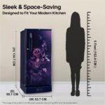 LG 185 L, 4 Star, Smart Inverter, Direct Cool Single Door Refrigerator (GLD1945ZOBE, Blue Euphoria, Base stand with Drawer) - Image 6