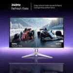 Zebronics 27 Inch FHD Gaming Monitor, 240Hz Refresh Rate, 1ms MPRT, Anti-Glare Display, 250 Nits, 16.7M Colors, Built-in Speakers, HDMI, DP, Bezel-Less Design, Speakers, Wall Mountable (EA27) - Image 2