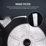 VW 8.5 kg semiautomatic Top Load Washer Only with Powerful Wash, V8 Supreme Wash, Black/Grey - Image 6