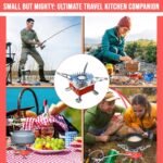 Gadget Deals- camping gas stove - Outdoor Stove | camping stove - 2800W- Ultra Light Folding Picnic Cooking Gas Burners Folding Stove With Storage Bag - Emergencey stove, Stainless Steel - Image 3