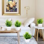 Dekorly Artificial Potted Plants, Artificial Plastic Eucalyptus Plants Small Indoor Potted Houseplants, Small Faux Plants for Home Decor Bathroom Office Farmhouse (Set 0F 8) - Image 7