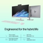 HP All-in-One, Intel Core Ultra 5 125U (16GB DDR5,1TB SSD) IPS, 300 nits, Anti-Glare, 27inch(68.6cm) FHD, Win11, M365, Office24, Shell White, 6.72kg, FHD IR tilt Camera w/Privacy shuttter, 27-cr1027in - Image 4