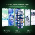 Zeno 100 Lite | UNISOC Octa-Core Processor | 2GB + 4GB RAM 64GB Storage | 5000mAh Battery | 6.6" HD+ 90Hz Display | DTS Sound | Silk Green - Image 4
