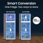 Samsung 236 L, 3 Star, Convertible, Digital Inverter Frost Free Double Door Refrigerator (RT40H28U3THL, Silver, Refined Inox, 2026 Model) - Image 6
