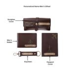 AICA Personalised Gift for Man Custom Name Wallet Accessories Combo Set for Husband Boyfriend Father (Darkbrown) | Rakhi Rakshabandhan Gift Hamper for Brother - Image 3