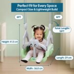 Amazon Brand - Supples Baby Swing for Kids | Non-Toxic Plastic | Indoor & Outdoor Use | Adjustable Design with Safety Belt | Age 6 Months to 4 Years | Green & Grey - Image 8