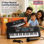 Storio Kids Piano Keyboard with Mic | 37 Keys, 8 Rhythms, 8 Tones & 6 Demo Songs | Electronic Musical Toy for Boys & Girls Age 2-5 | Educational & Recording Keyboard for Beginners - Image 2