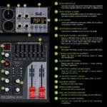 Dabeatz MX06 6 Channel Audio Mixer with 6×XLR/6.35mm Inputs, Bluetooth, USB/PC/MP3 Playback, 99 DSP Effects, 7-Band EQ, Mute, Recording, +48V Phantom Power – DJ, Karaoke, Studio & Live Sound - Image 4
