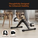 Amazon Brand - Symactive Fitness Mini Cycle Pedal Exerciser I Heavy Material with Fixing Straps| Adjustable Resistance Levels and Digital Display | Anti-Skid, Compact & Portable | Black - Image 6