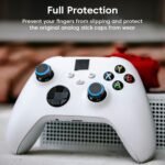 Sounce 8 Pair / 16 Pcs Controller Thumb Grips PS5/PS4/Xbox One/360/Switch, Anti-Slip Joystick Caps for PS5 Remote Controller & Gamepads, Soft Silicone Thumb Stick Covers for Enhanced Grip & Protection - Image 4