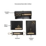 Aica Personalized Name & Charm Leather Wallet Mens Combo Giftset (Black) | Customized Valentine�s Day Valentine Propose Day Gift For Men Boy Husband Father Boyfriend Friend Family Lover Office Couples - Image 3