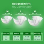 KareIn Classic Adult Diaper Tape M Size, Medium, Waist (76-114 cm 30'-45'), 10 Unit, Long Protection Hour, Unisex, Quick & Even Absorption, Anti-Bacterial, Leakproof, Odour Control, Wetness Indicator - Image 7