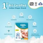 Amazon Brand - Supples Premium Baby Diaper Pants | 16 Baby Diapers | Medium | 7-12 Kg | 12 Hrs Absorption | Cushiony Cotton Soft Fabric | Phthalates-Free | Triple Leak Guard - Image 5