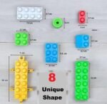 Humming Bird Kid's 80 Pcs Big Mega Sized Blocks Toys Building and Construction Block Set for Children Boys and Girls (Multicolor) (HBT010) - Image 3