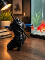 Ninja Pen Holder – 3D Printed Action Figure Desk Organizer for Office, Study Table & Gaming Desk Decor Stealth Warrior Pen Holder – Cool Ninja Desk Accessory. - Image 4