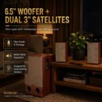 OBAGE Newly Launched Premier-6 2.1 Home Theatre System | 140W Output | 6.5" Woofer & Dual 3" Drivers in Each Satellite | Bluetooth 6.0, Digital Bass, Mid & Treble Control | Deep Bass Sound - Image 9