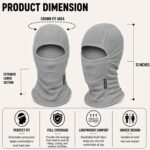 Allextreme Dryfit Full Face Mask with Enhanced UV Sun Wind & Dust Protection for Riding, Skiing, Cycling & Hiking | 9-in-1 Balaclava Helmet Liner Anti-Pollution Bandana for Men & Women Riders (Grey) - Image 3