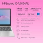 HP 15, AMD Ryzen 3 7320U (8GB LPDDR4, 512GB SSD) FHD, Micro-Edge, 15.6"/39.6cm, Win 11, Office 22, Silver, 1.59kg, fc0499AU, AMD Radeon Graphics, 1080p FHD Camera Laptop - Image 11