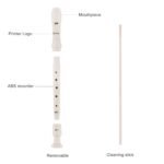 JUAREZ Claró Descant German Style 8 Holes Soprano Recorder Flute with Cleaning Rod Suitable for School Ensembles | Home Practice | Music Classes | Gift, White with Cleaning Rod & Case - Image 2