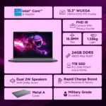 Lenovo IdeaPad Slim 3, 13th Gen Intel Core i5 13420H, 24GB RAM, 1TB SSD, WUXGA IPS, 15.3"/38.8cm, Windows 11, Office 2024, Grey, 1.6Kg, Backlit Keyboard, 1Yr ADP Free, 83K100PLIN/83K1010FIN, Laptop - Image 2