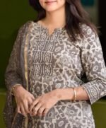 KLOSIA Women's Printed Straight Kurta and Pant with Dupatta Set - Image 3