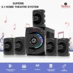 TRONICA 444 Superb 5.1 Bluetooth Home Theater System 45W with FM/PenDrive/Sd Card/Mobile/Aux Support & Remote - Image 9