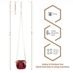 SHOPOFLUX Polyester Swing for Kids and Baby | Indoor Outdoor Hanging Jhula | 6 Months To 3 Years (Up To 25 Kg) | Maroon | Depth 8.5 Inch - Image 6