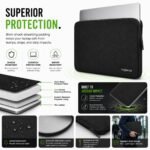 Tressential 15.6 Inch Laptop Sleeve, Water-Resistant, Shock-Resistant Padding, for MacBook, Dell, HP, Lenovo (Black, 15.6 inch) - Image 3