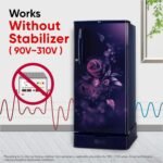 LG 185 L, 4 Star, Smart Inverter, Direct Cool Single Door Refrigerator (GLD1945ZOBE, Blue Euphoria, Base stand with Drawer) - Image 9