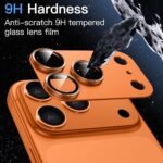 JETech Camera Lens Protector for iPhone 17 Pro, Orange, 1-Pack - Image 4