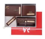 AICA Personalised Gift for Man Custom Name Wallet Accessories Combo Set for Husband Boyfriend Father (Darkbrown) | Rakhi Rakshabandhan Gift Hamper for Brother - Image 2